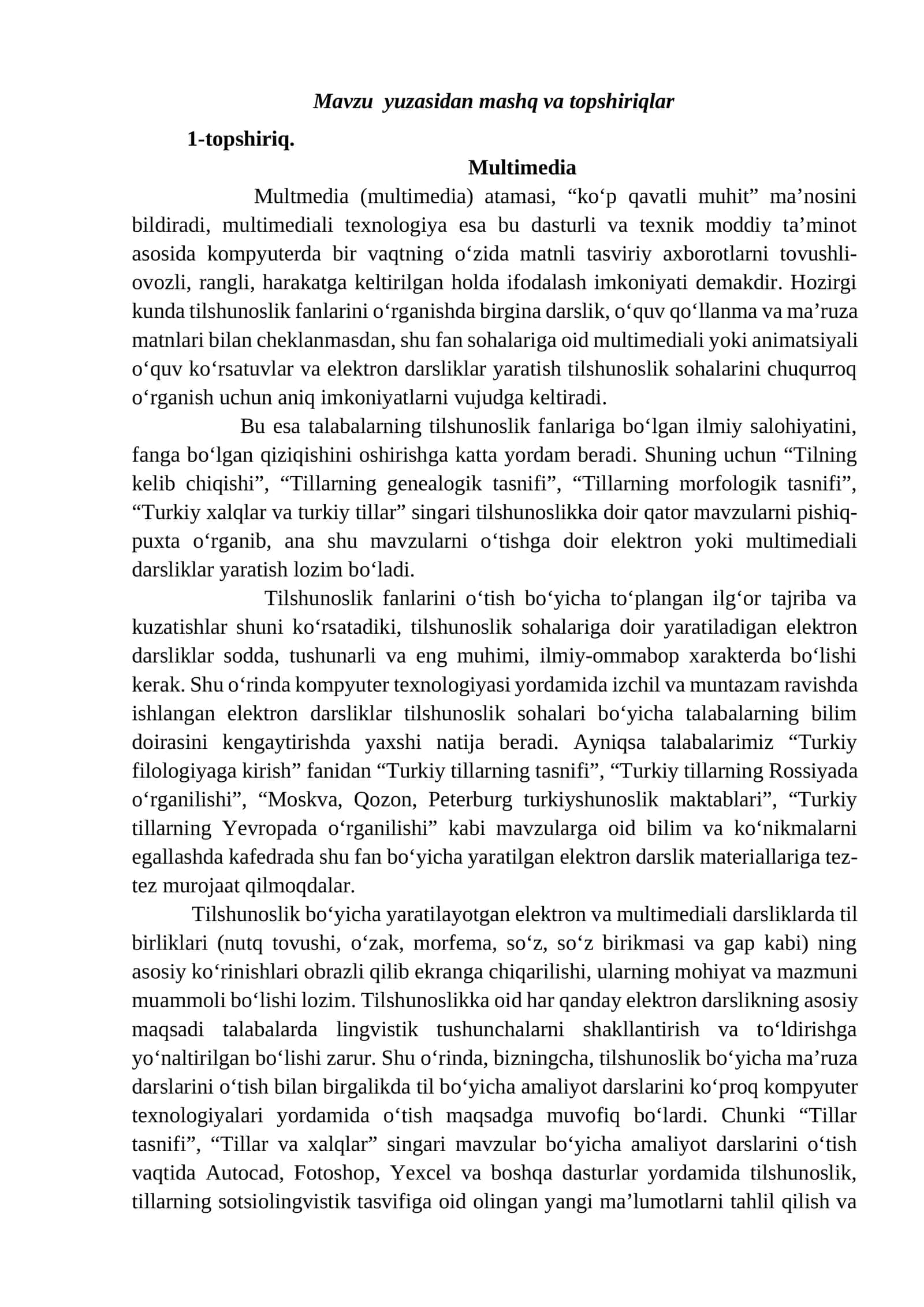 Multimedia 1