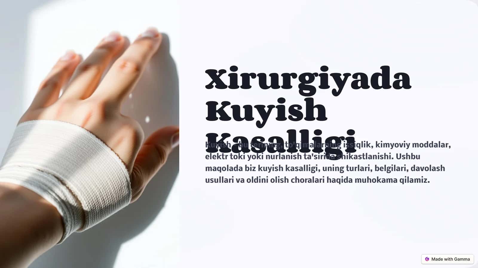 Xirurgiyada Kuyish Kasalligi 1