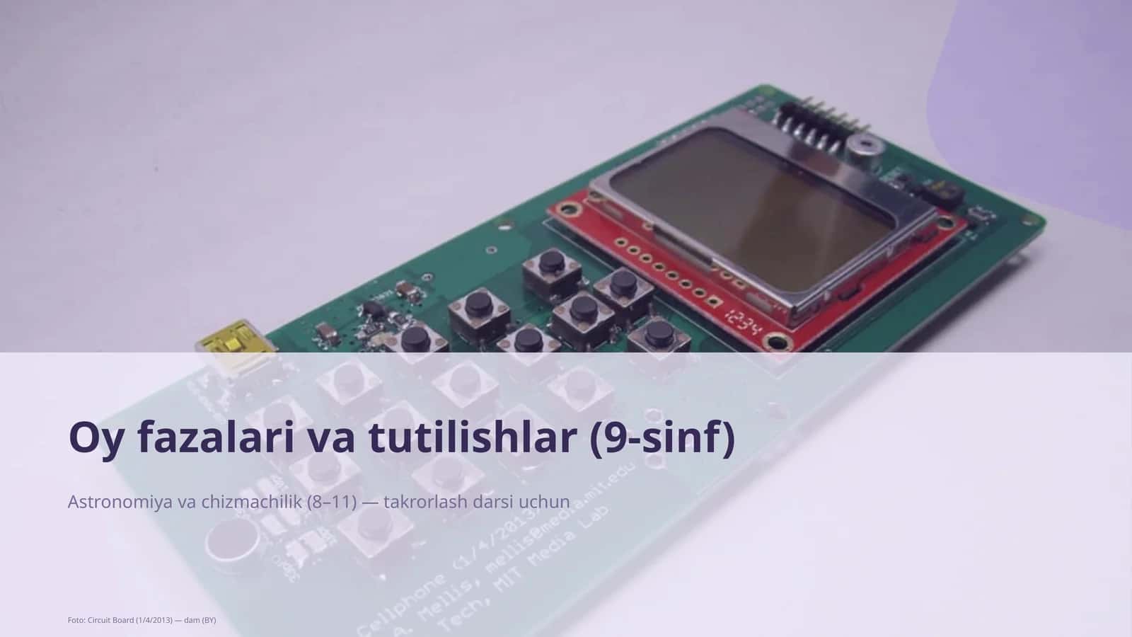 Oy fazalari va tutilishlar (9-sinf) 1