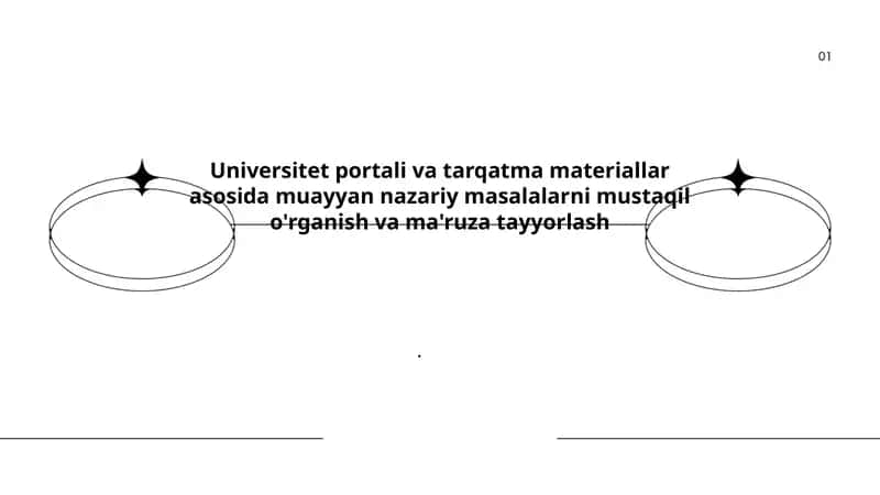 Nazariy masalalarni o'rganish 1