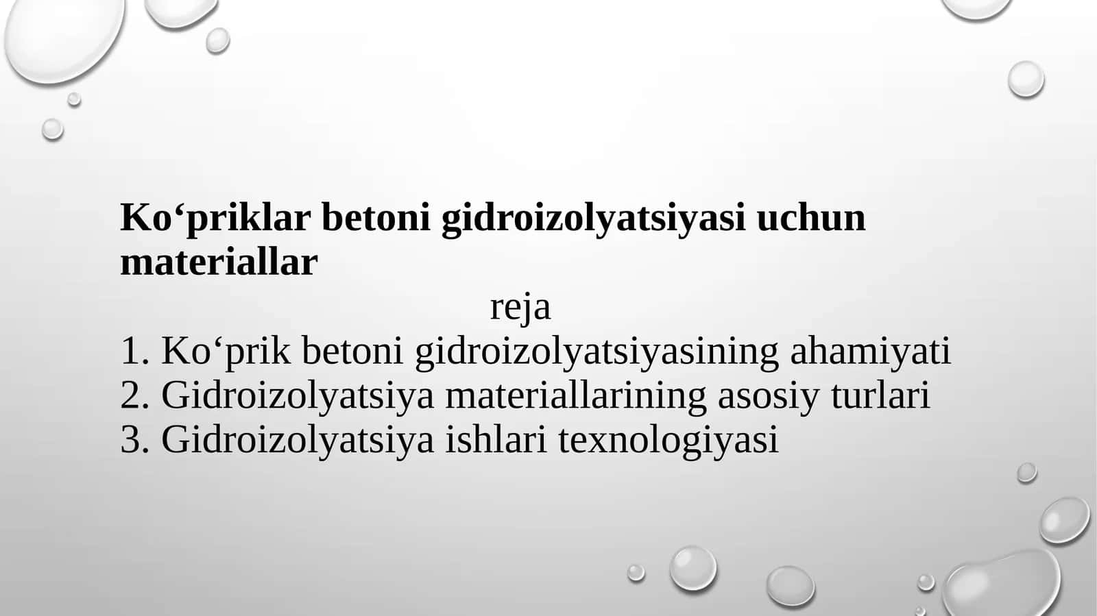 Gidroizolyatsiya materiallari 1