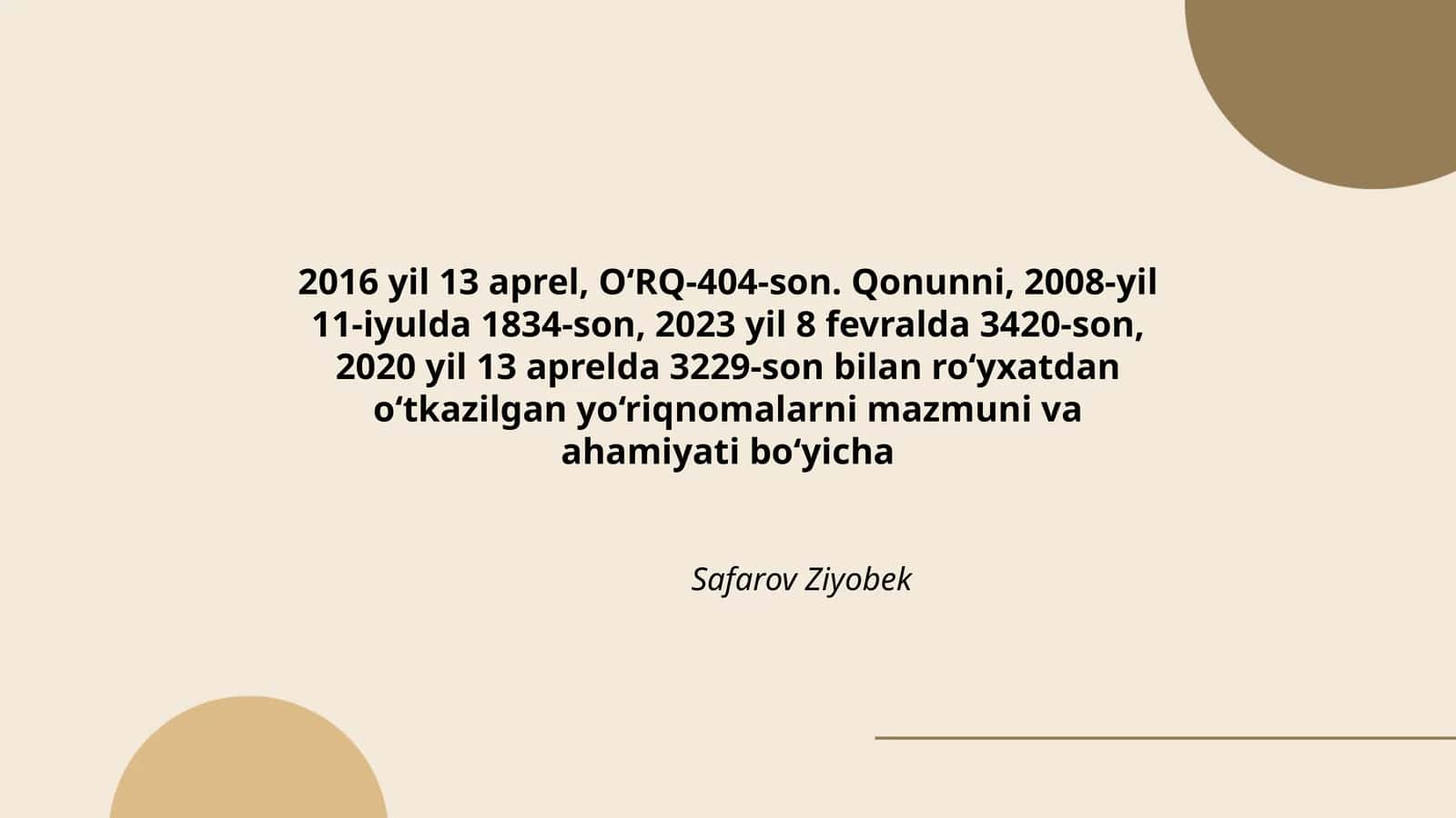 Yo‘riqnomalarni mazmuni va ahamiyati 1
