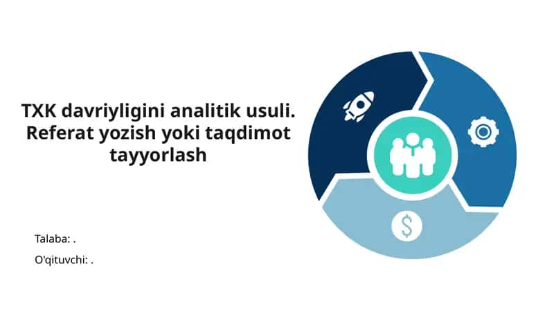 TXK davriyligini analitik usuli. Referat yozish yoki taqdimot tayyorlash 1