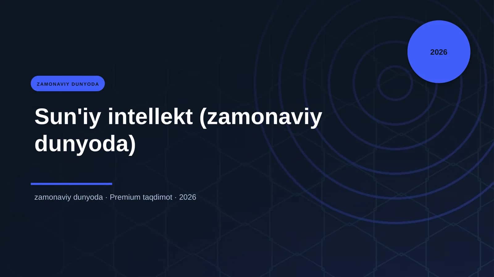 Sun'iy intellekt (zamonaviy dunyoda) 1