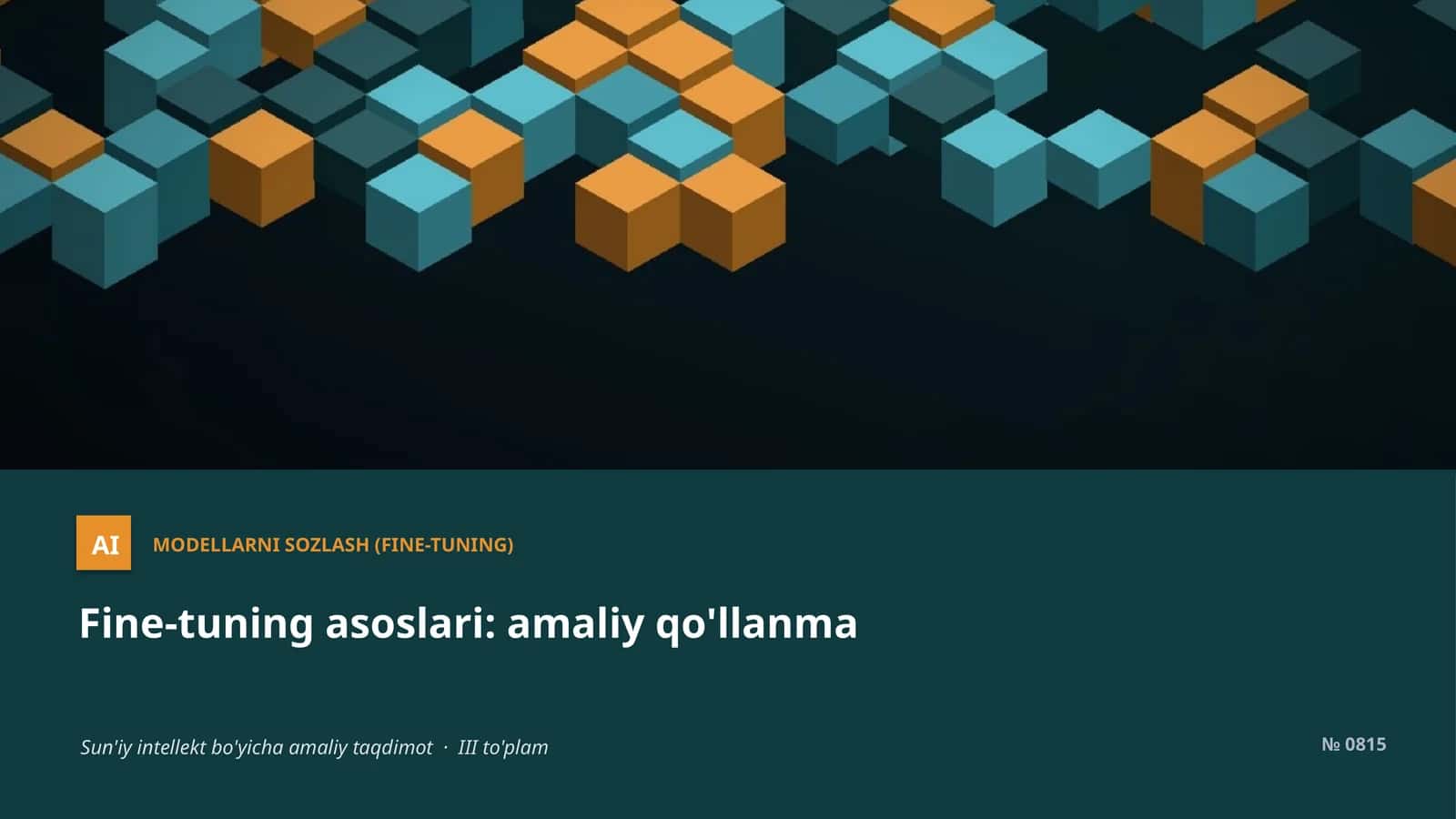 Fine-tuning asoslari 1