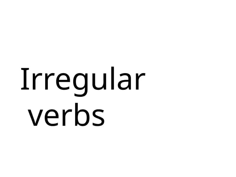 Irregularverbs 1