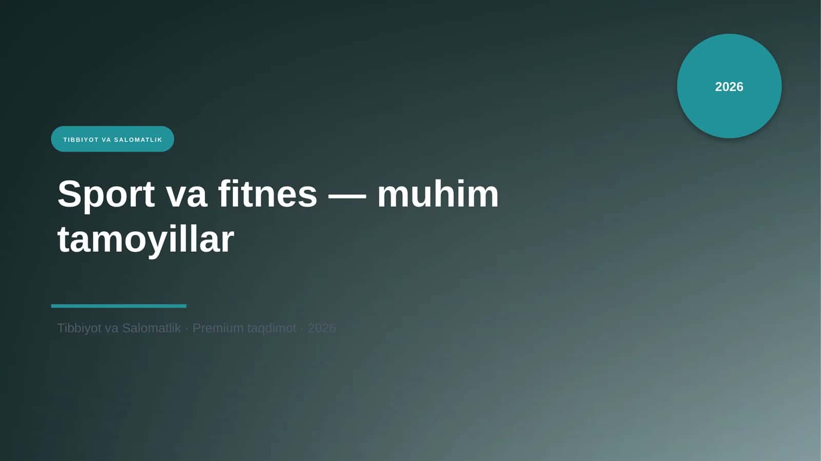 Sport va fitnes — muhim tamoyillar 1
