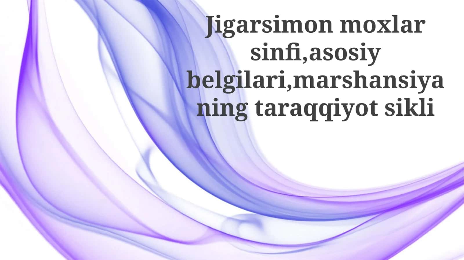 Jigarsimon Moxlarning Dars Rejasi 1
