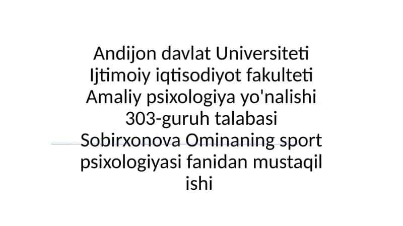 Sport psixologiyasi 1