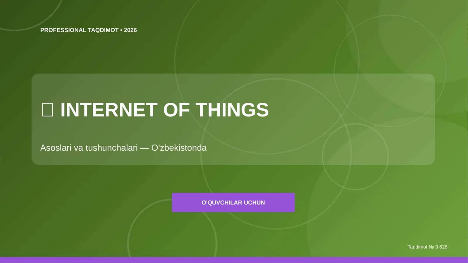 Internet of Things: asoslari va tushunchalari (O'zbekistonda) [o'quvchilar uchun] 1