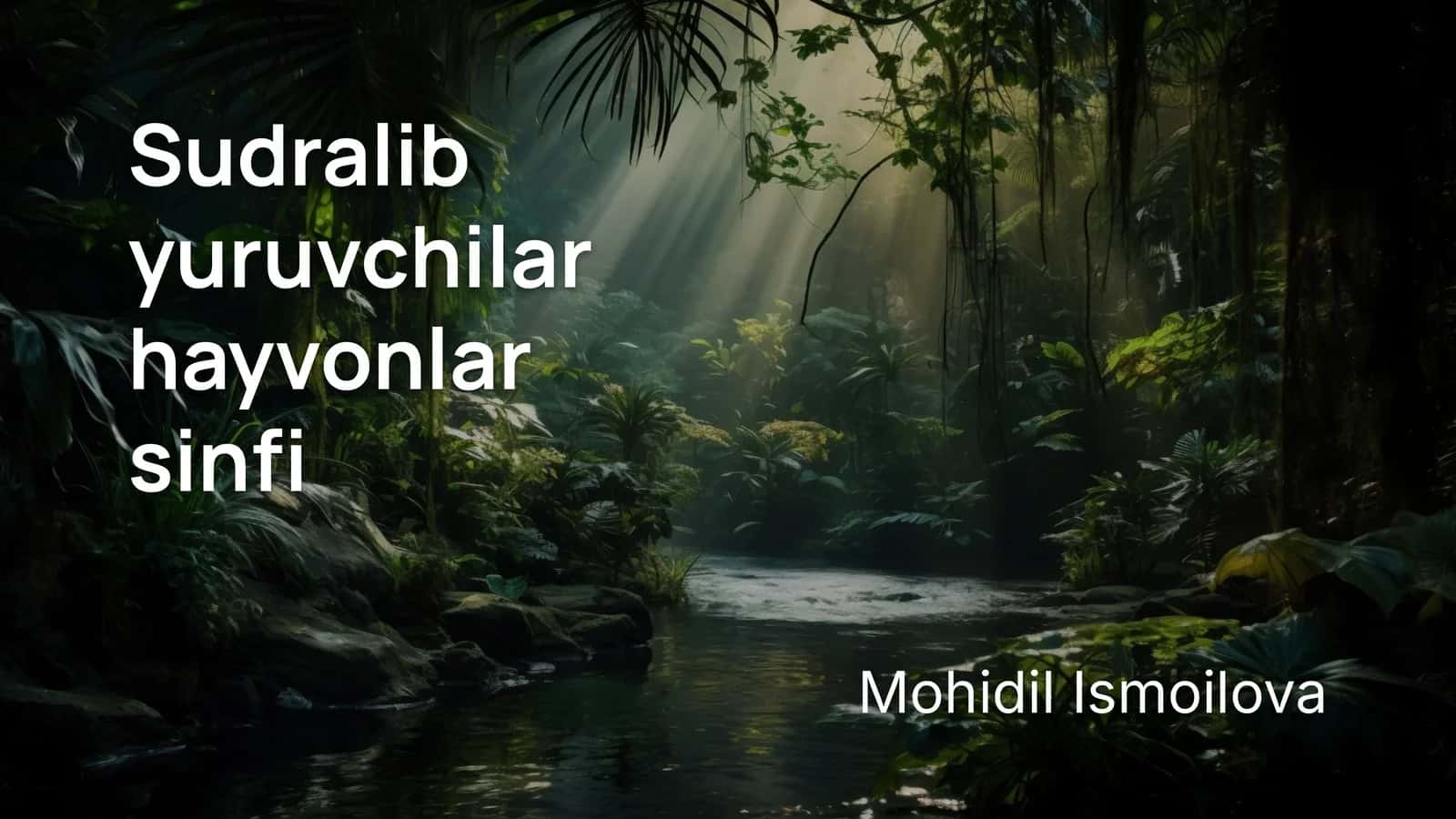 Zoologiya fani Sudralib yuruvchilar mavzusida slayd 1