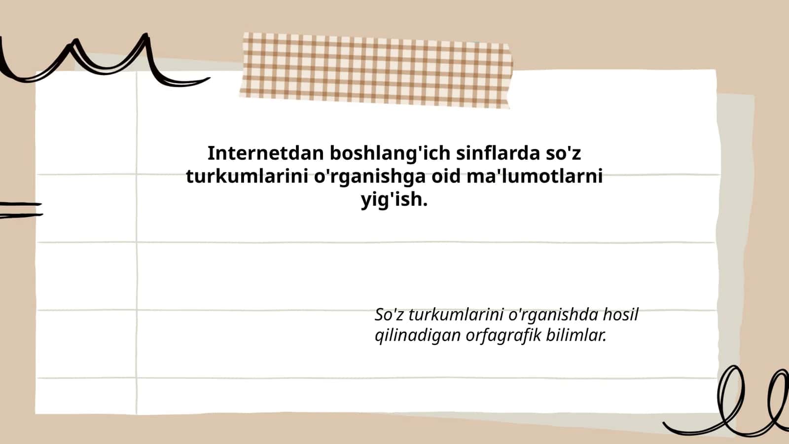 Boshlang'ich sinflarda so'z turkumlarini o'rganish 1