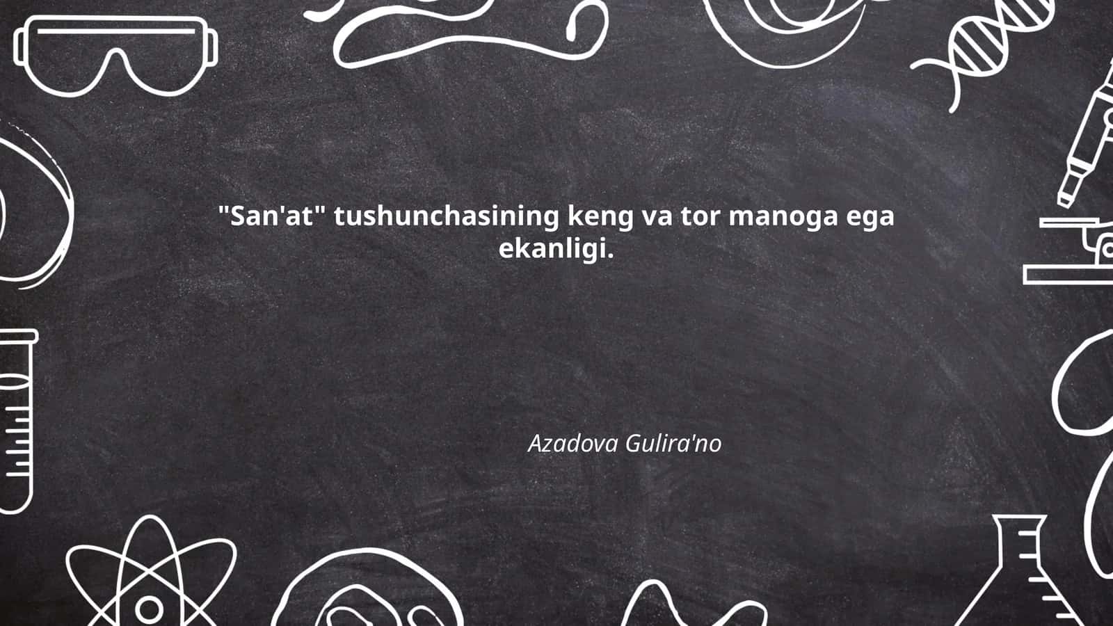 San'atning tushunchalari 1