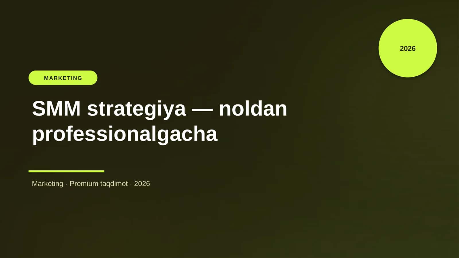 SMM strategiya — noldan professionalgacha 1