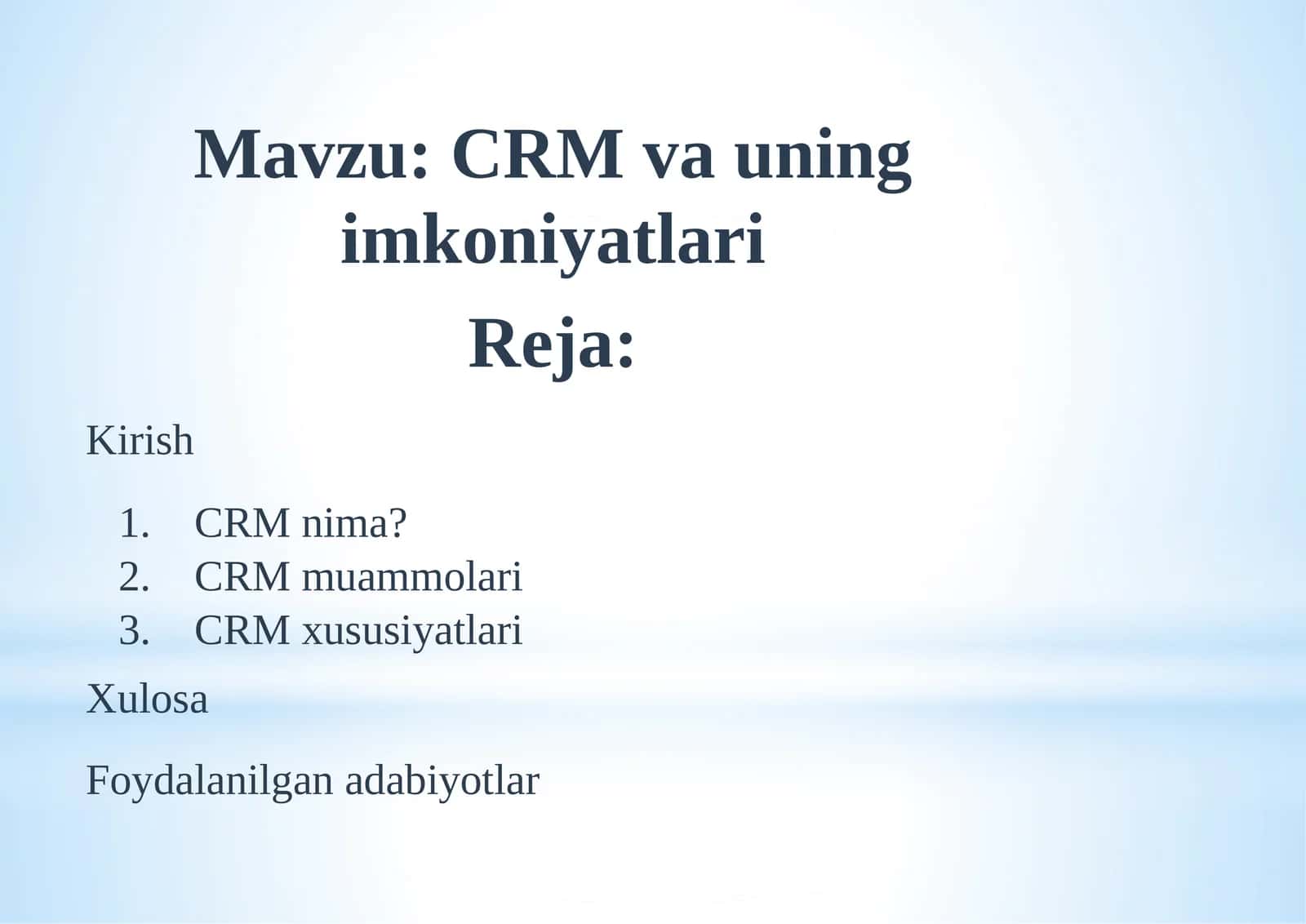 CRM va uning imkoniyatlari 1