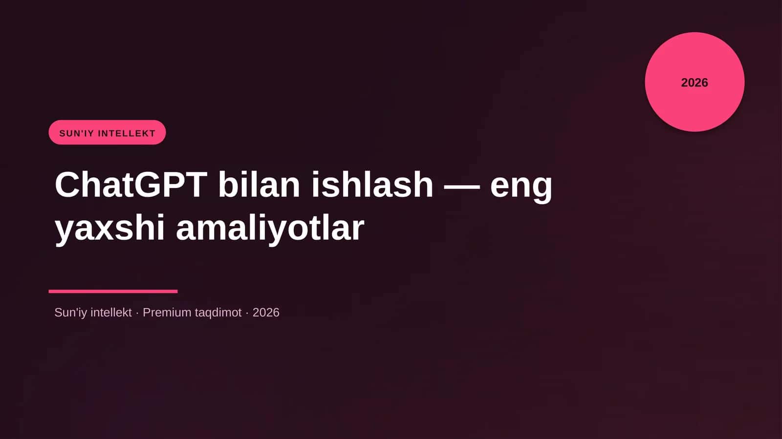ChatGPT bilan ishlash — eng yaxshi amaliyotlar 1