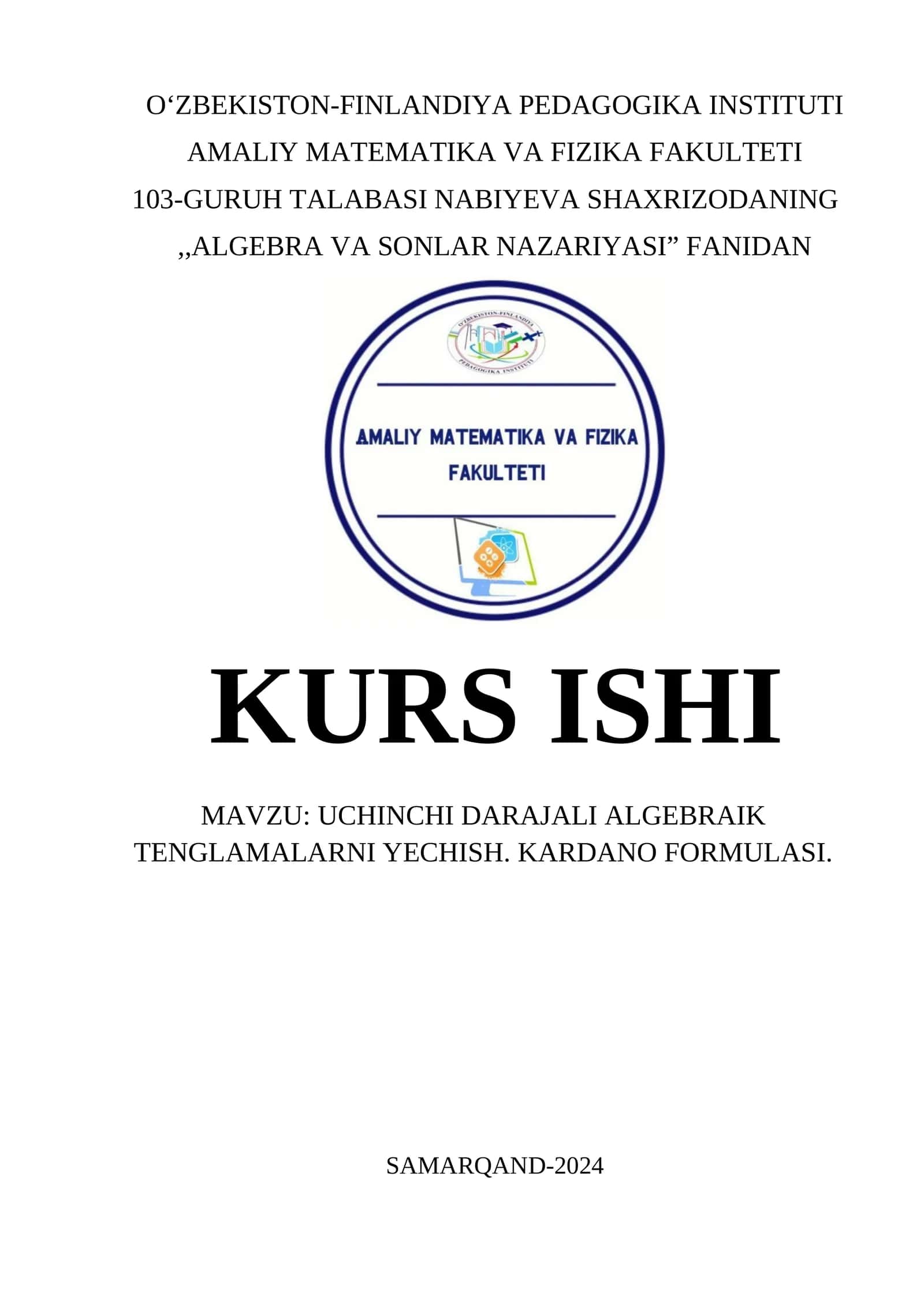 kardano formulasi 1