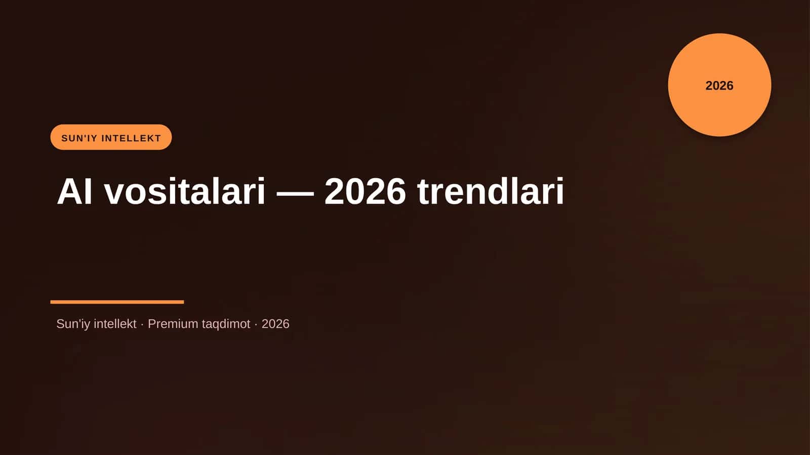 AI vositalari — 2026 trendlari 1