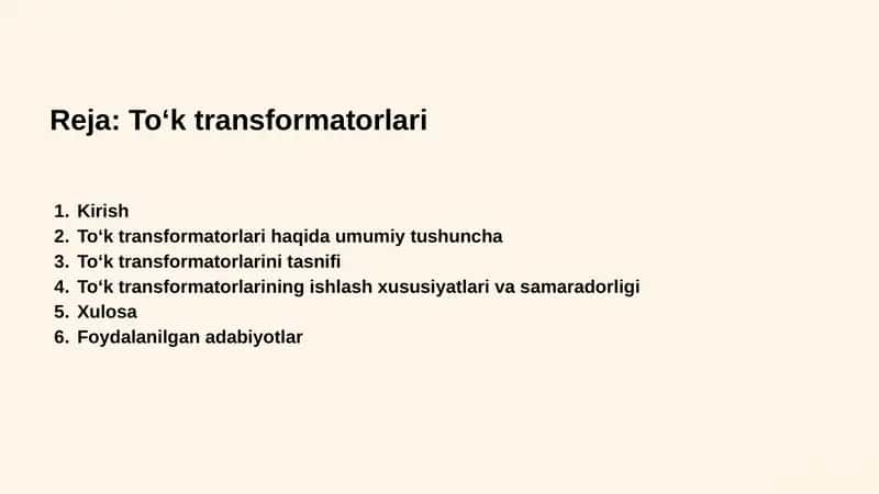 To‘k Transformatorlari 1
