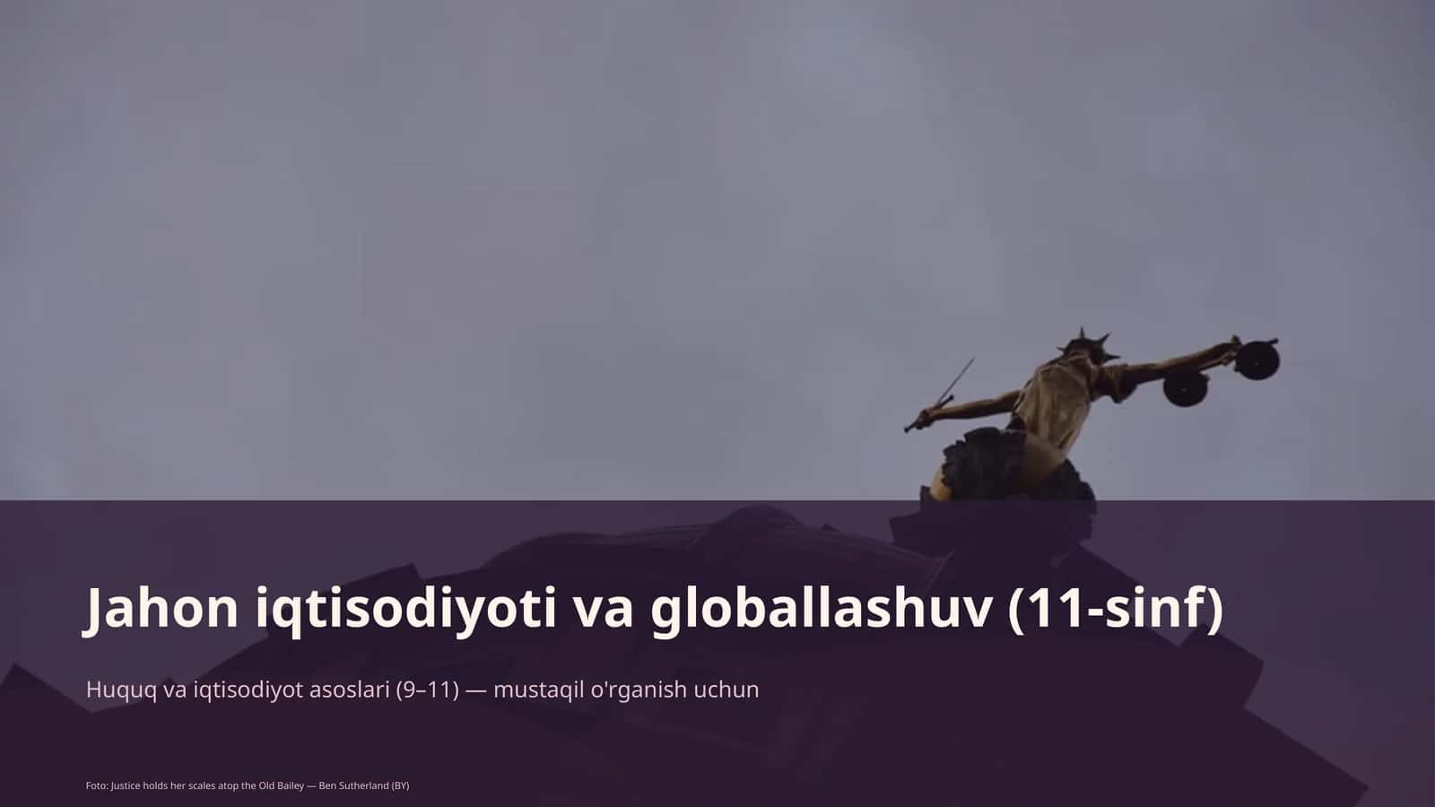 Jahon iqtisodiyoti va globallashuv (11-sinf) 1