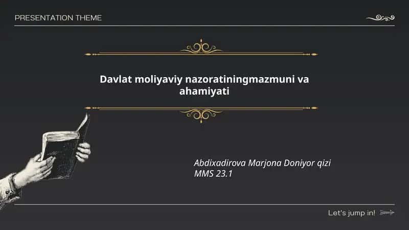 Davlat moliyaviy nazorati 1