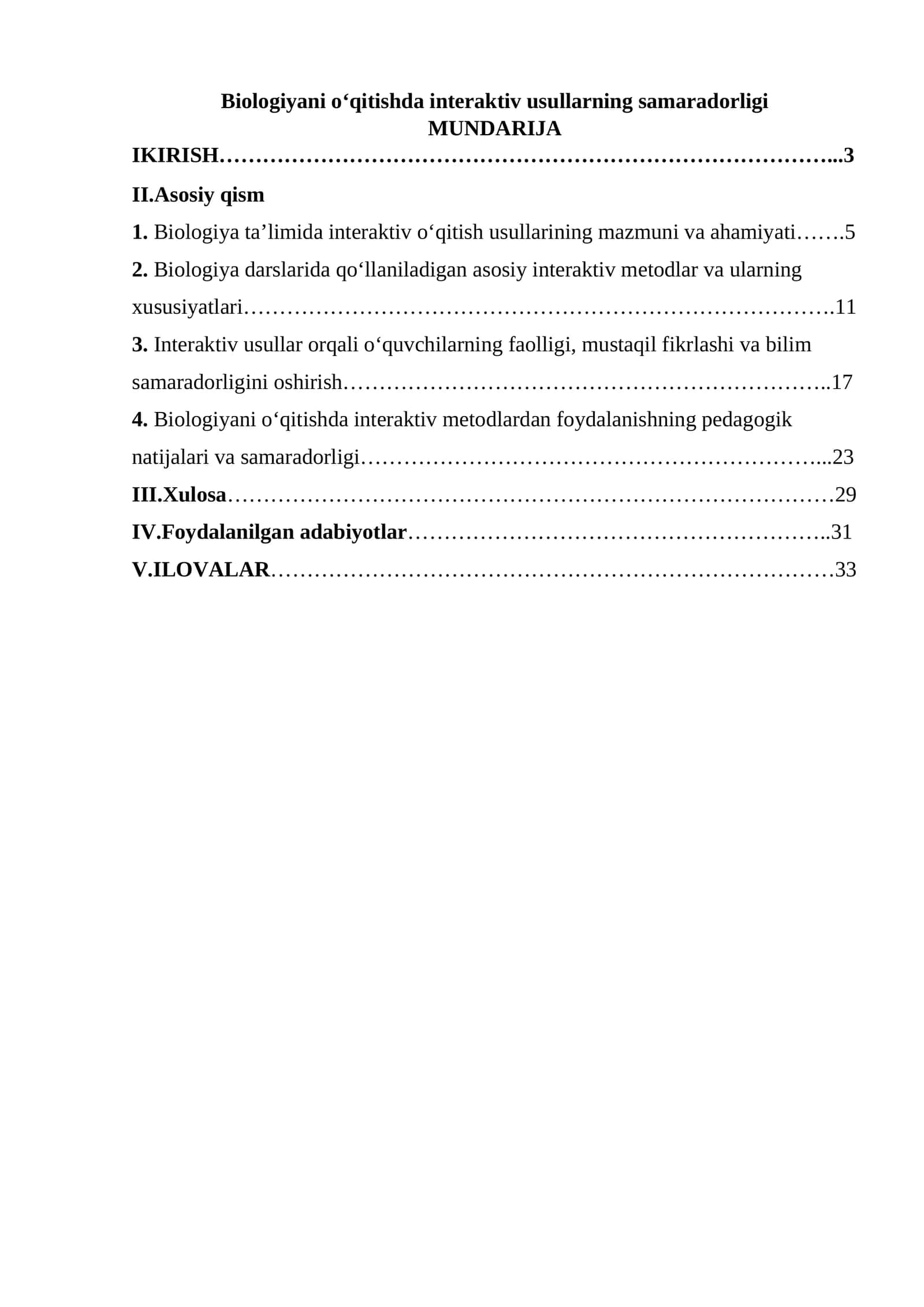 Biologiyani oʻqitishda interaktiv usullarning samaradorligi 1