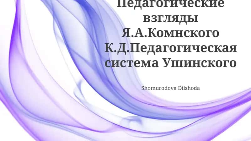 Педагогические взгляды Я.А. Коменского 1