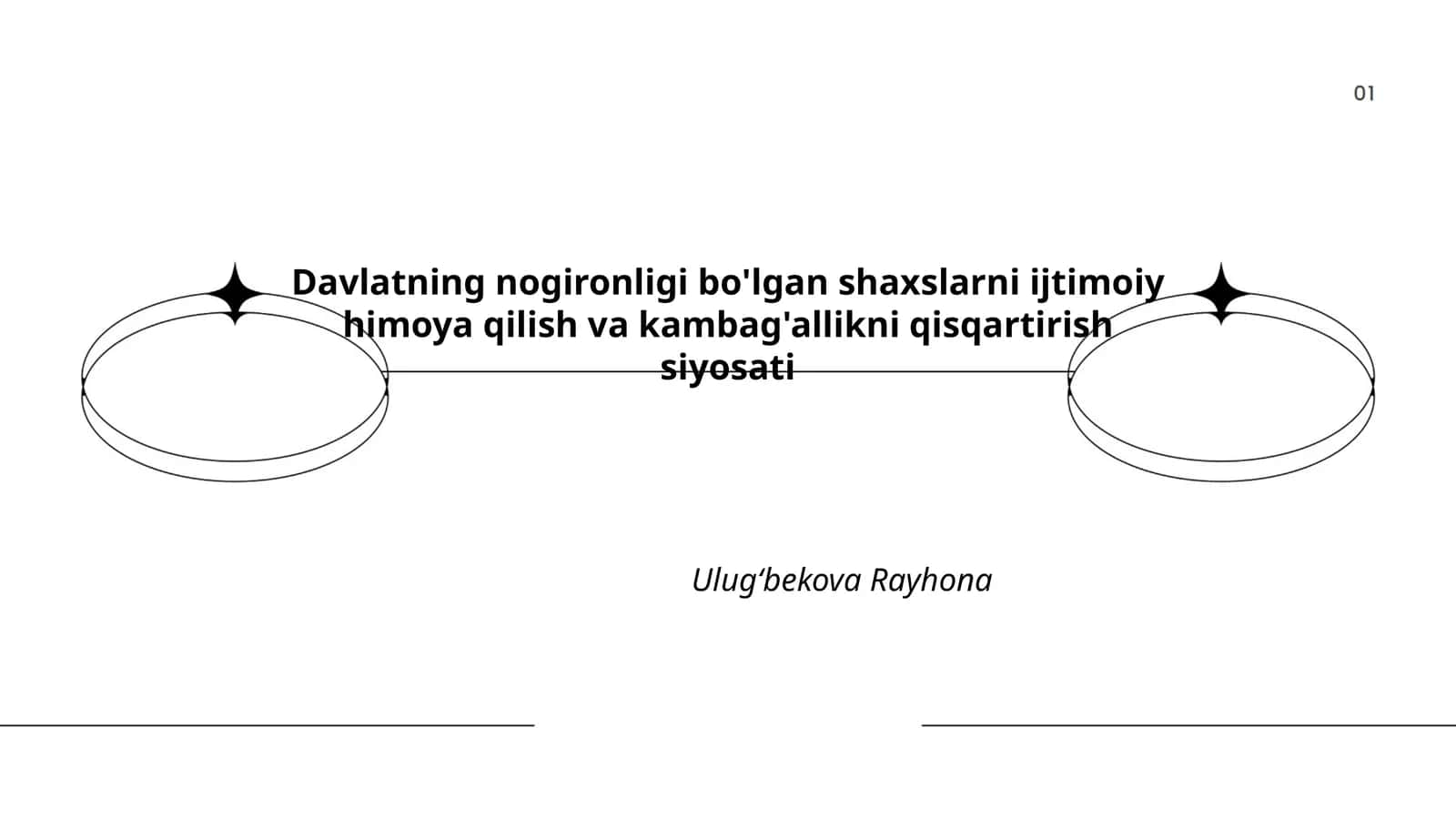 Davlatning nogironligi bo'lgan shaxslarni ijtimoiy himoya qilish va kambag'allikni qisqartirish siyosati 1