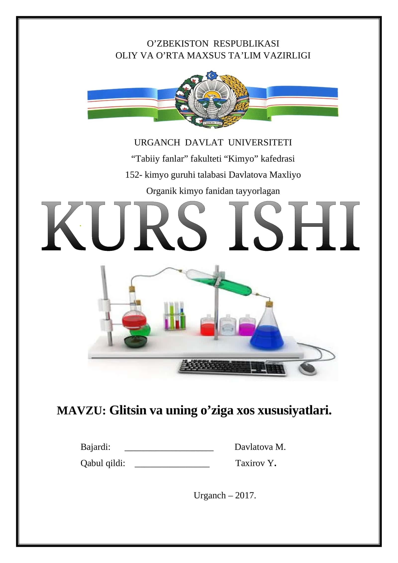 Glitsin va uning o’ziga xos xususiyatlari 1