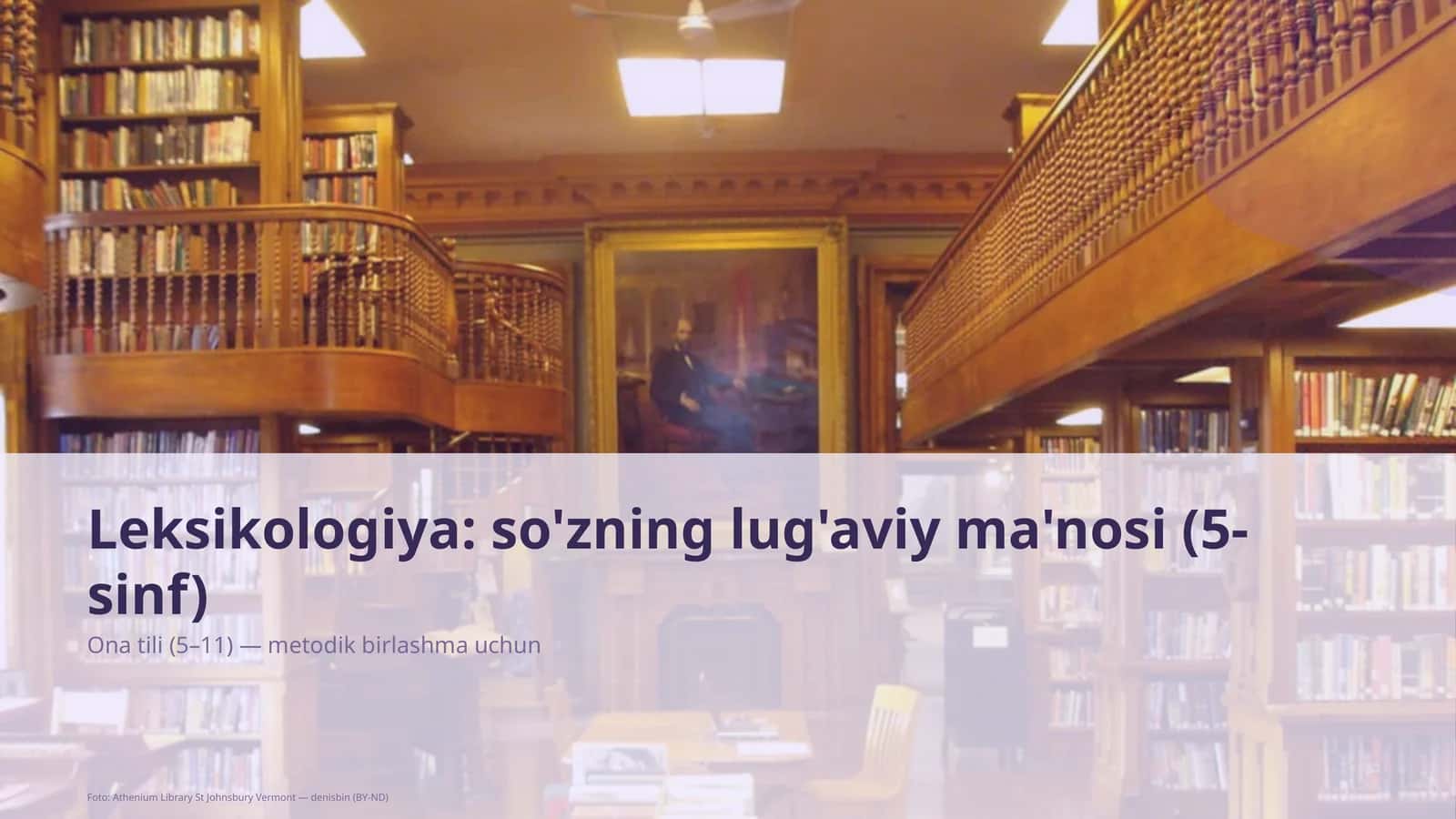 Leksikologiya: so'zning lug'aviy ma'nosi (5-sinf) 1