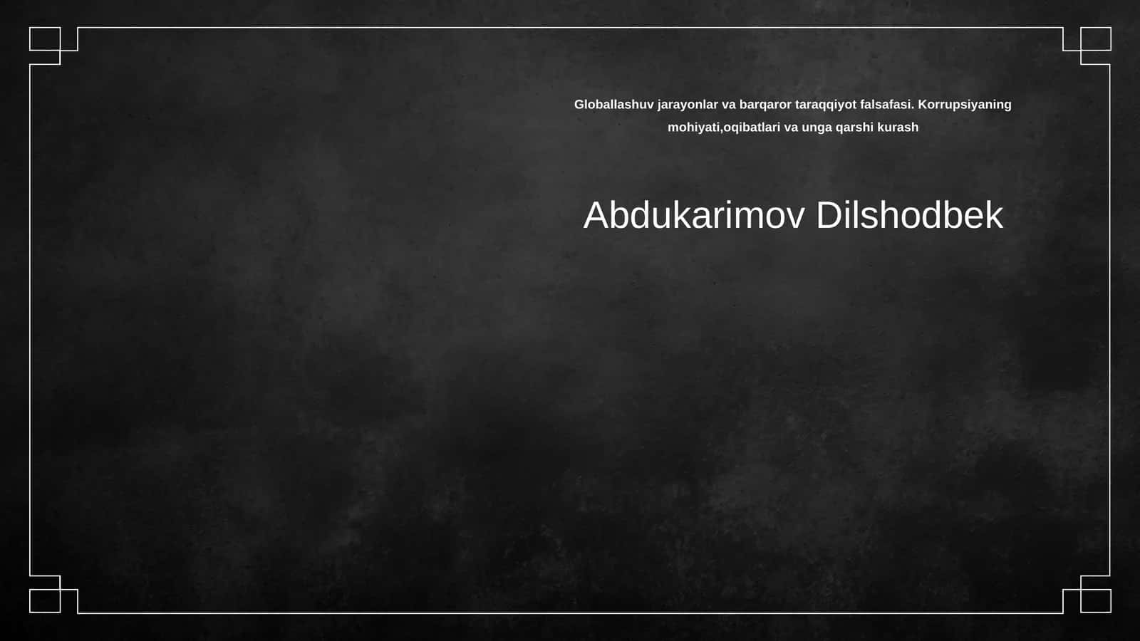 Globallashuv jarayonlar va barqaror taraqqiyot falsafasi 1