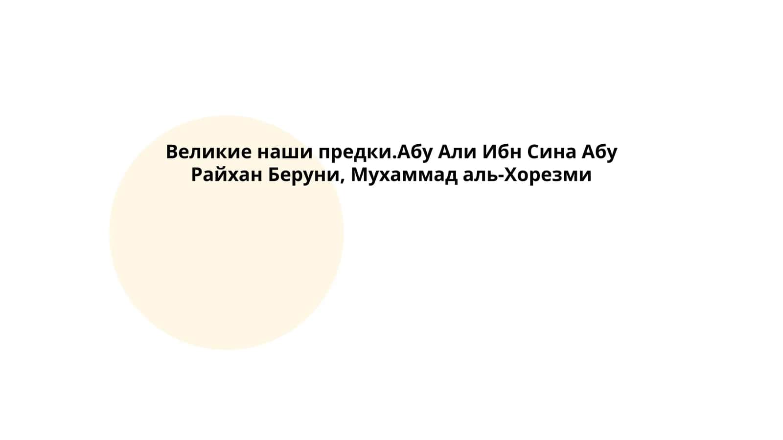 Исторические фигуры: Абу Али Ибн Сина 1