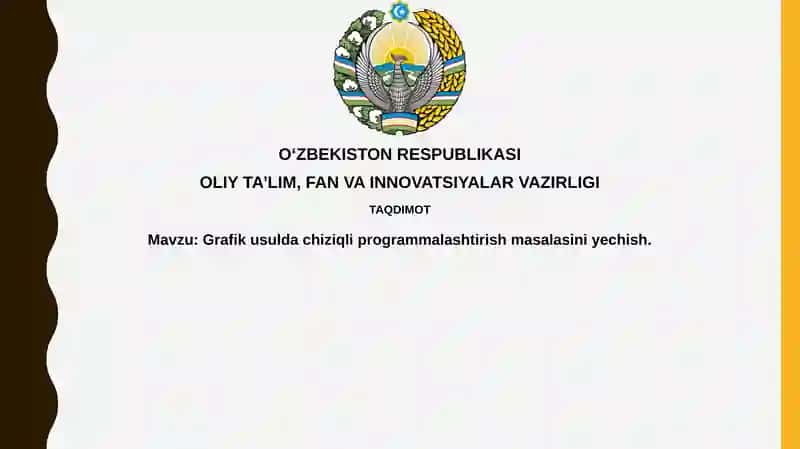 Chiziqli Dasturlash 1