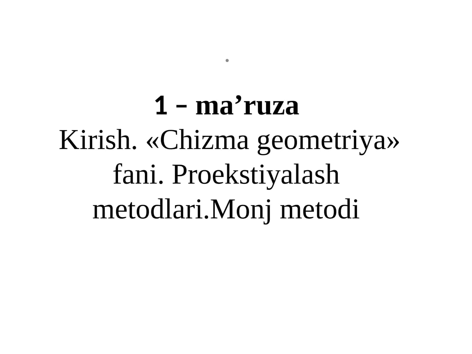 Chizma geometriya 1