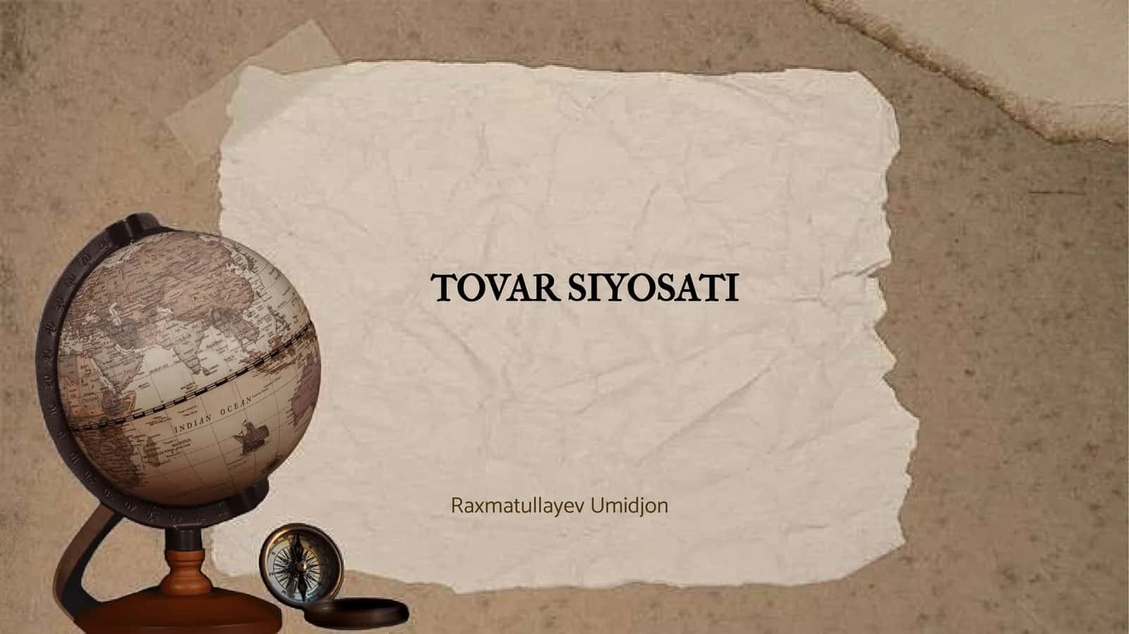 TOVAR SIYOSATI 1