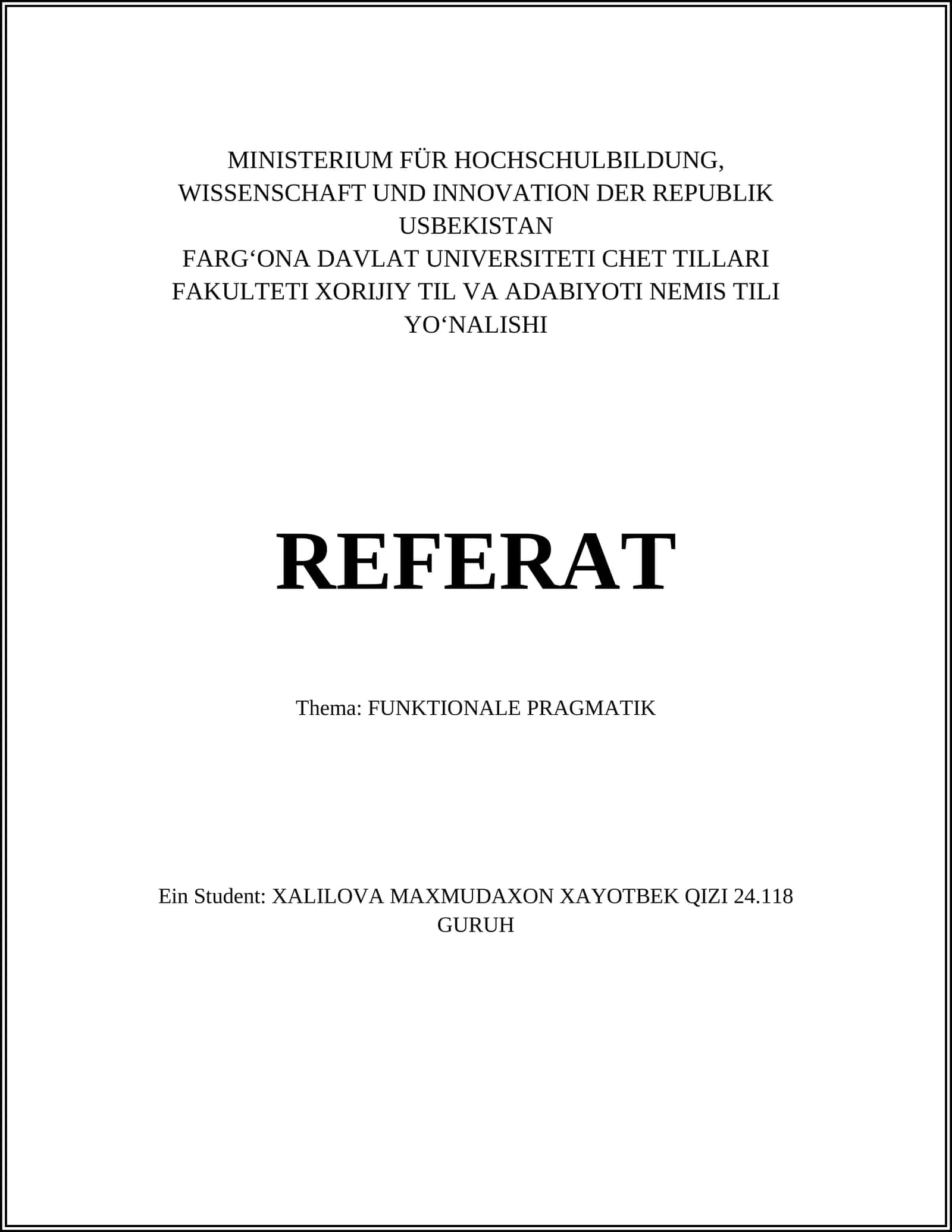 Funktionale Pragmatik 1
