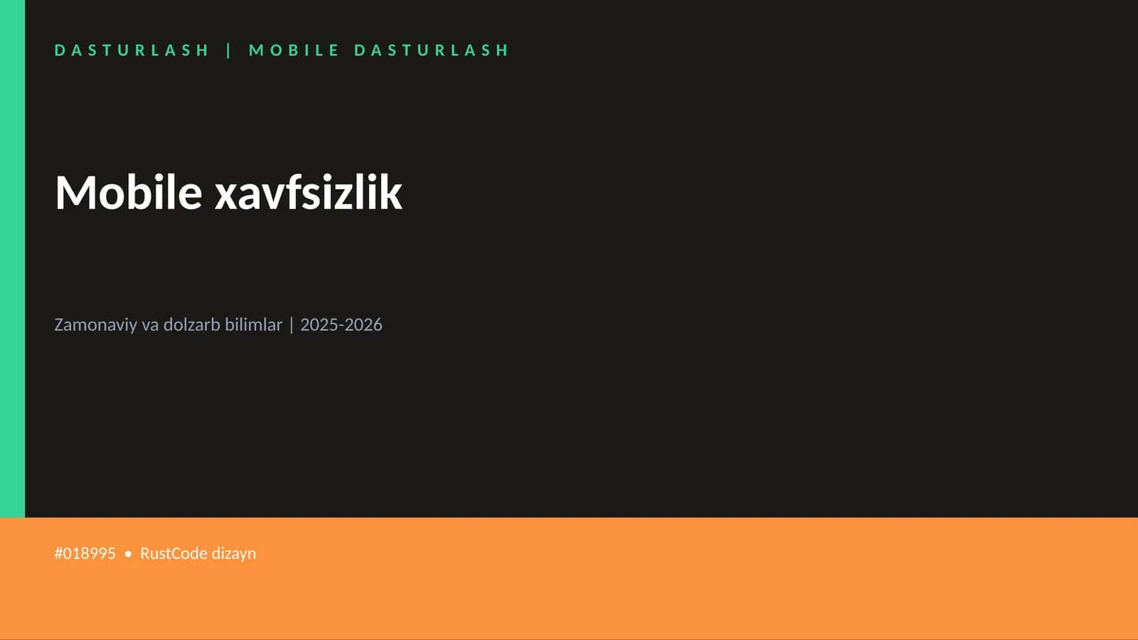 Mobile xavfsizlik 1
