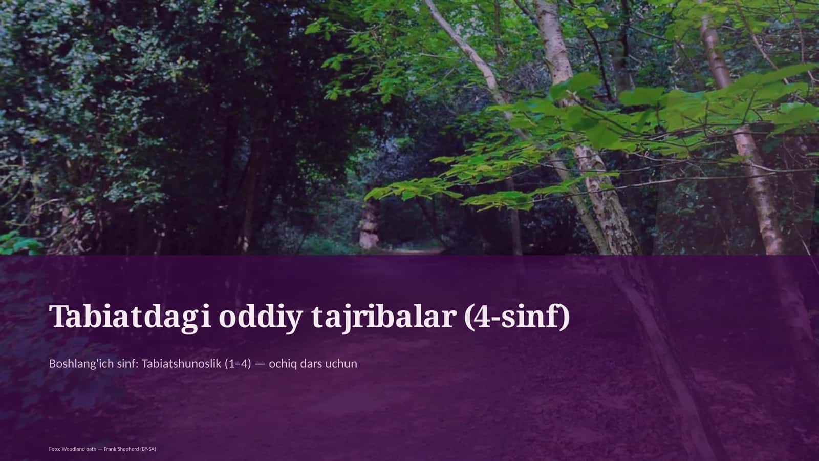 Tabiatdagi oddiy tajribalar (4-sinf) 1