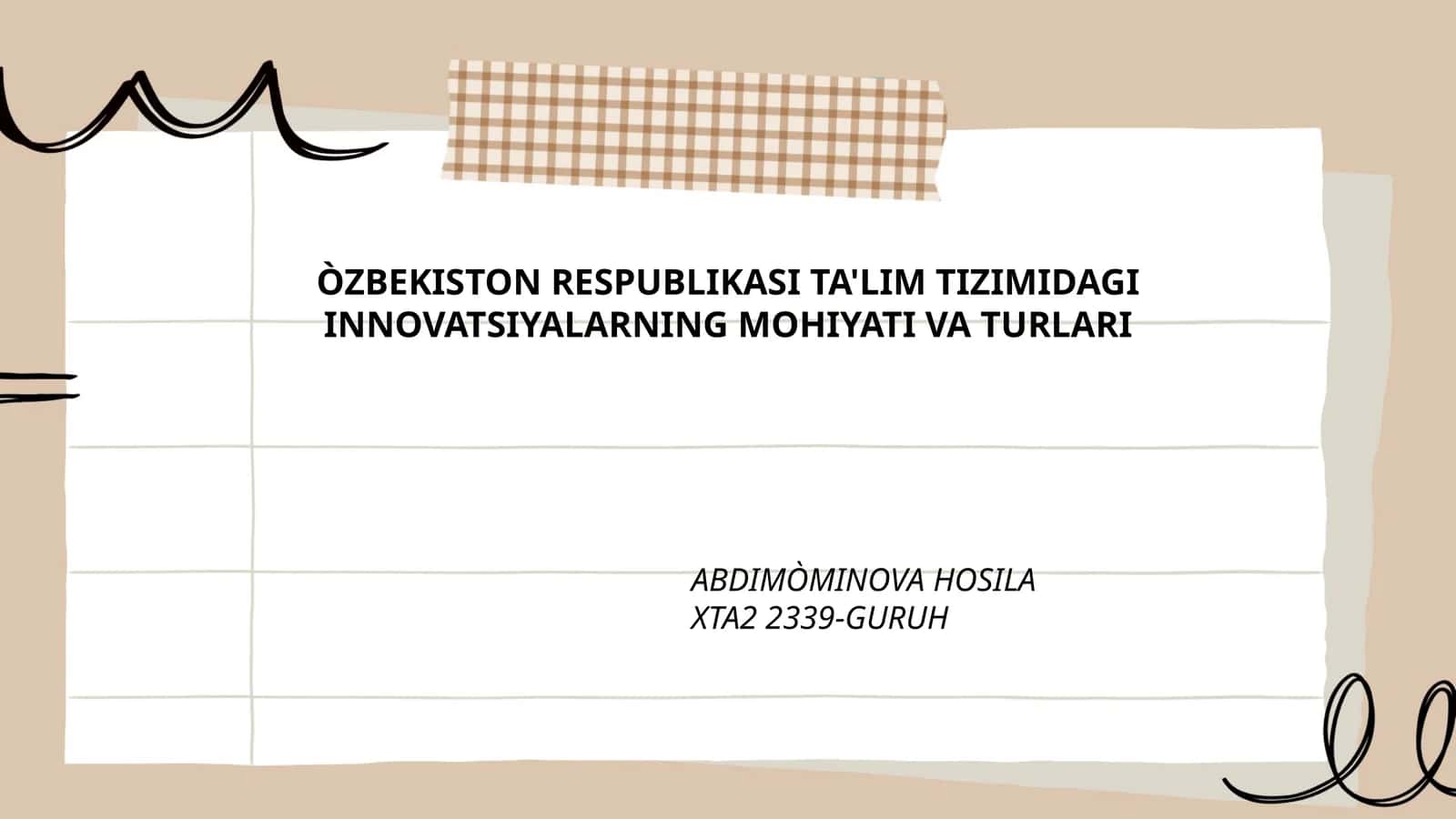 Innovatsion ta'lim texnologiyalari 1