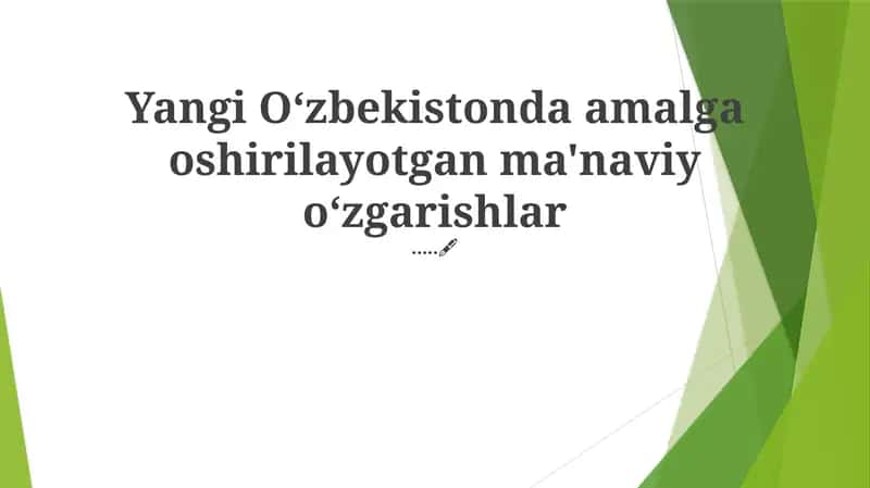 Ma'nviy o'zgarishlar davlat nazorati 1