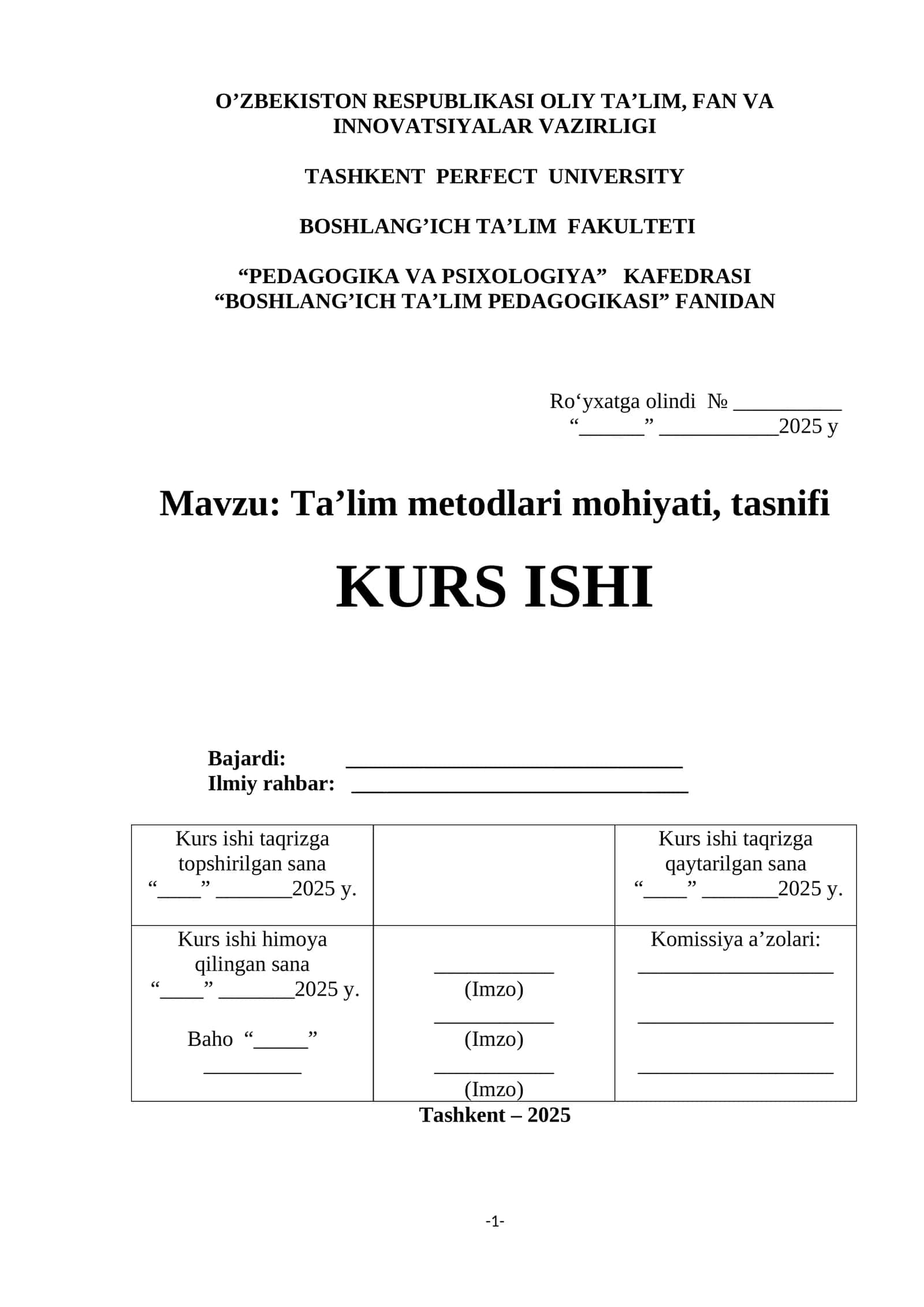 Taʼlim metodlari mohiyati, tasnifi 1