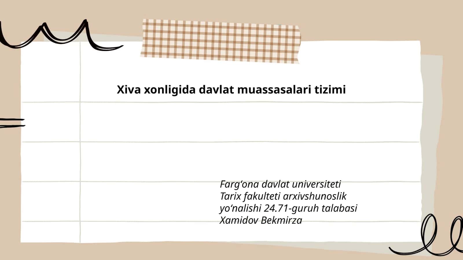 Xiva xonligida davlat muassasalari tizimi 1