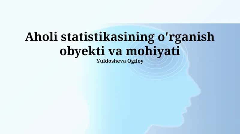 Statistik tadqiqotlar mavzusi 1