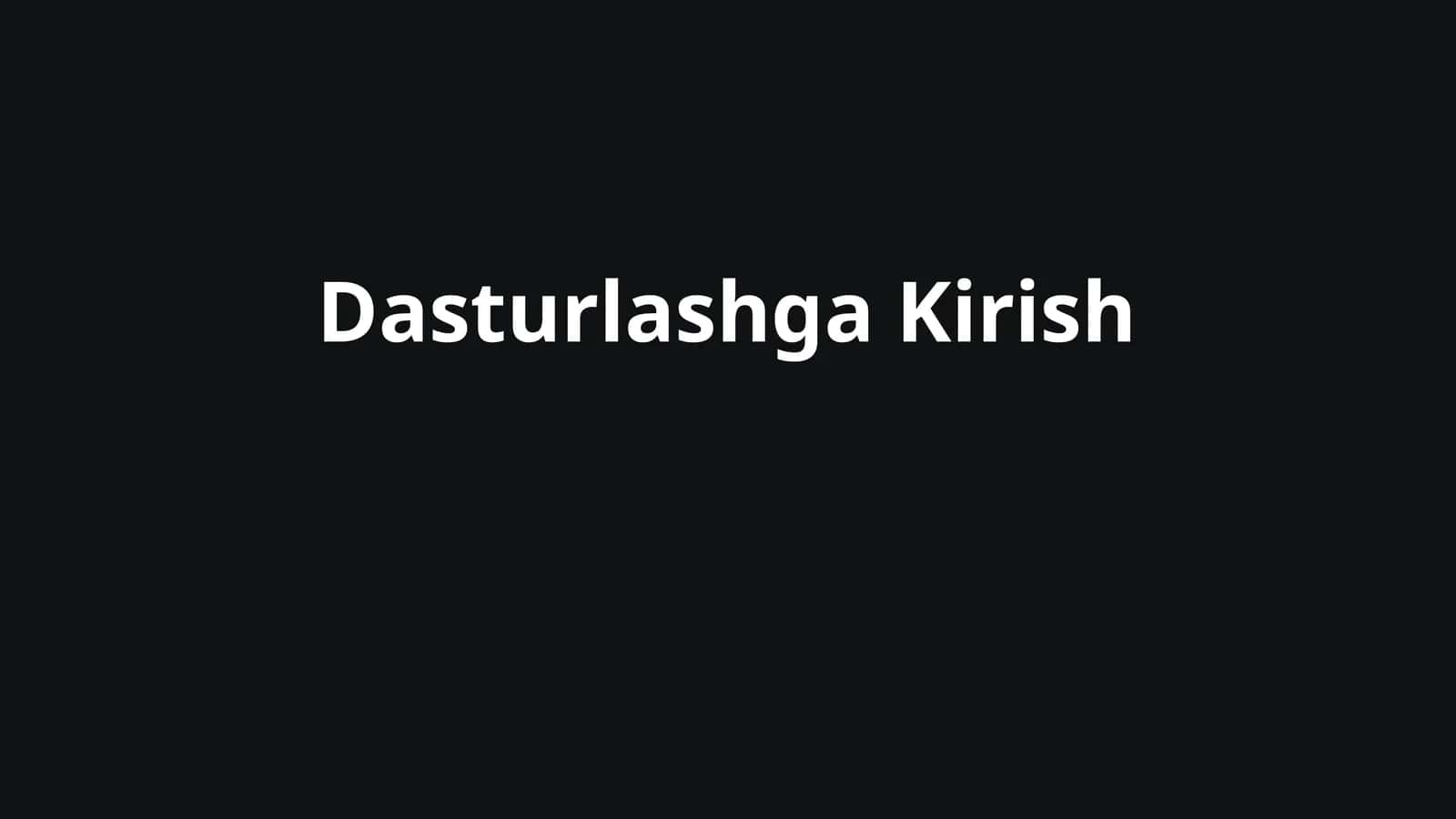 Dasturlashga Kirish 1