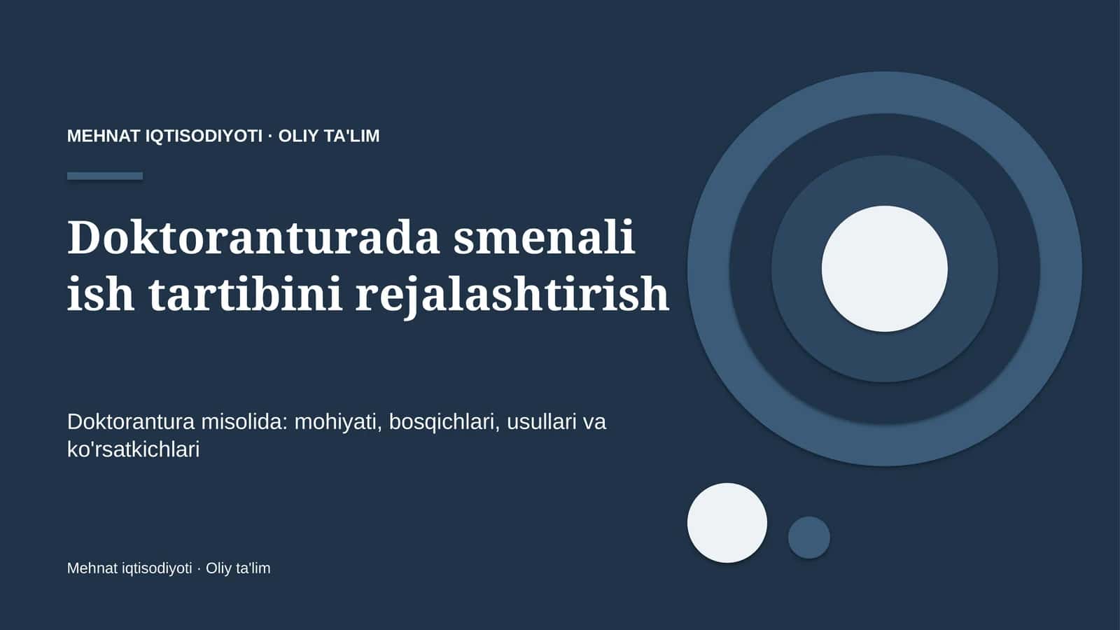 doktoranturada smenali ish tartibini rejalashtirish 4441 1