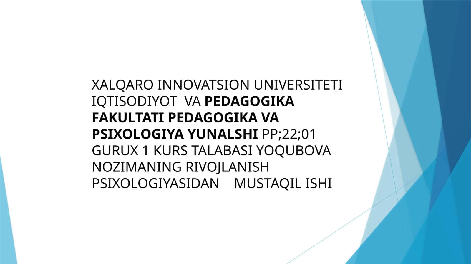 Uotsonning bexevioristik nazariyasi 1