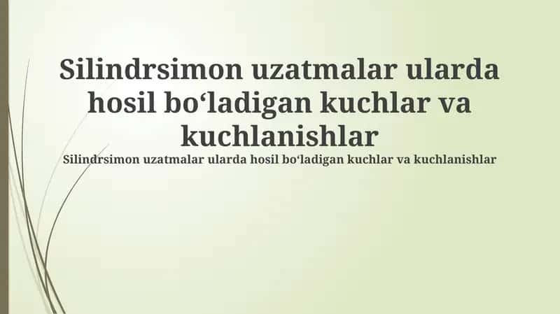 Silindrsimon uzatmalar 1