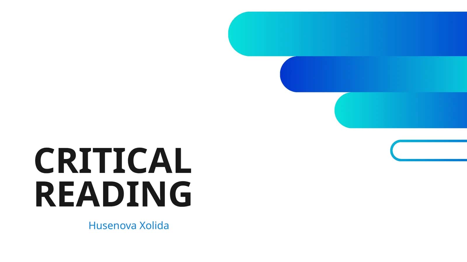 CRITICAL READING 1