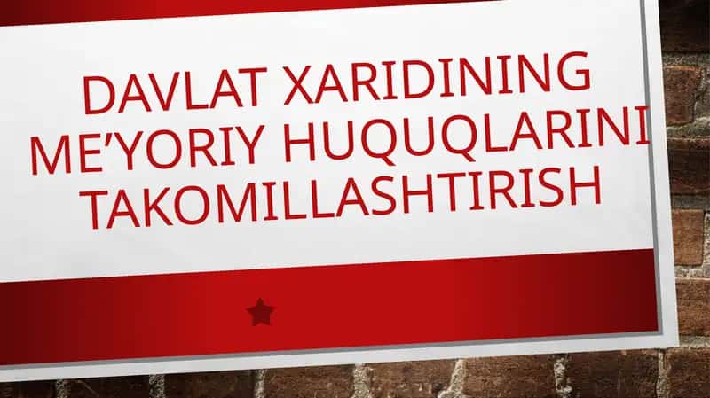 Davlatxaridining me’yoriy huquqlari 1