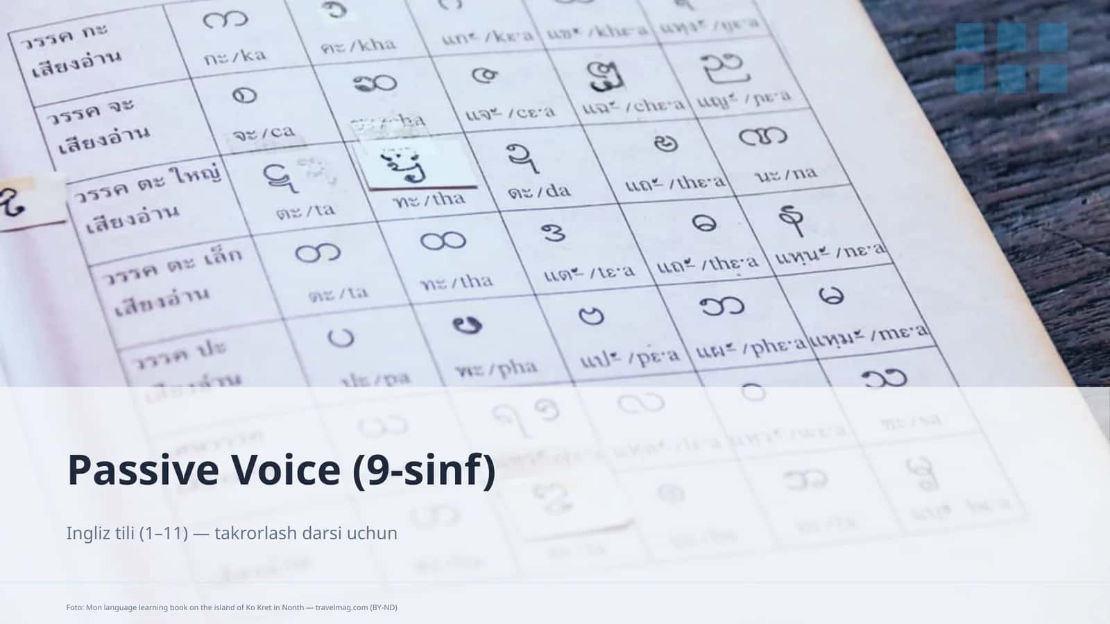 Passive Voice (9-sinf) 1